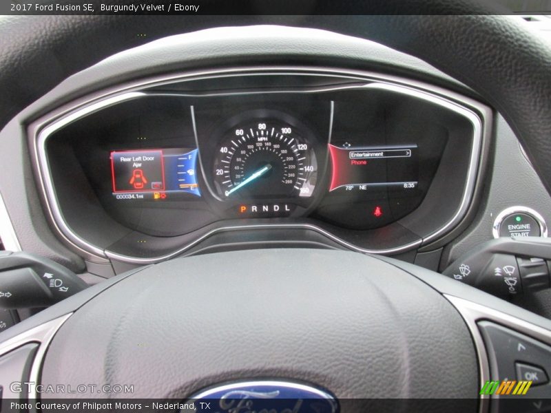 Burgundy Velvet / Ebony 2017 Ford Fusion SE
