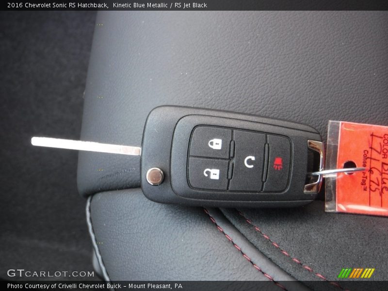 Kinetic Blue Metallic / RS Jet Black 2016 Chevrolet Sonic RS Hatchback