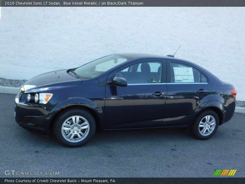 Blue Velvet Metallic / Jet Black/Dark Titanium 2016 Chevrolet Sonic LT Sedan