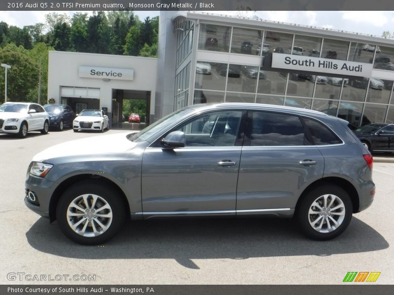 Monsoon Gray Metallic / Black 2016 Audi Q5 2.0 TFSI Premium quattro