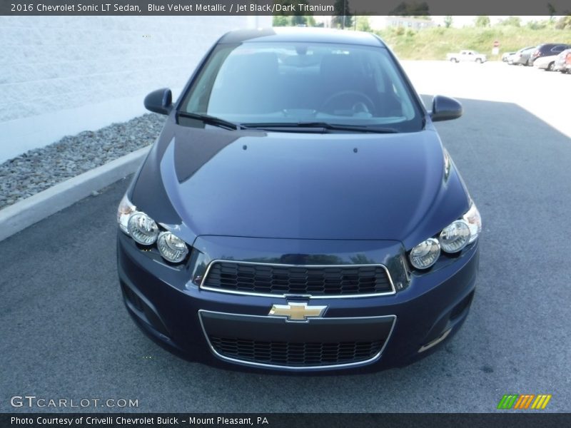 Blue Velvet Metallic / Jet Black/Dark Titanium 2016 Chevrolet Sonic LT Sedan