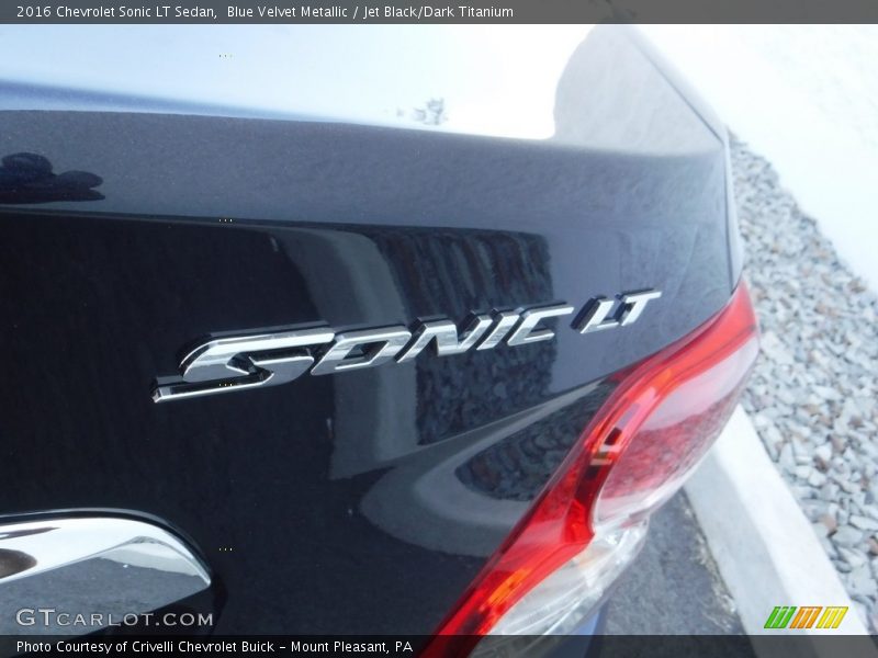 Blue Velvet Metallic / Jet Black/Dark Titanium 2016 Chevrolet Sonic LT Sedan