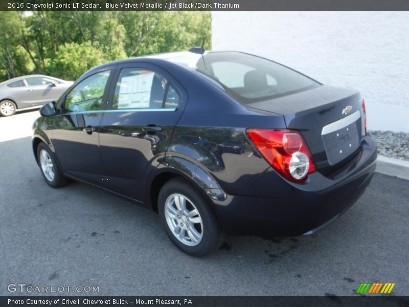 Blue Velvet Metallic / Jet Black/Dark Titanium 2016 Chevrolet Sonic LT Sedan