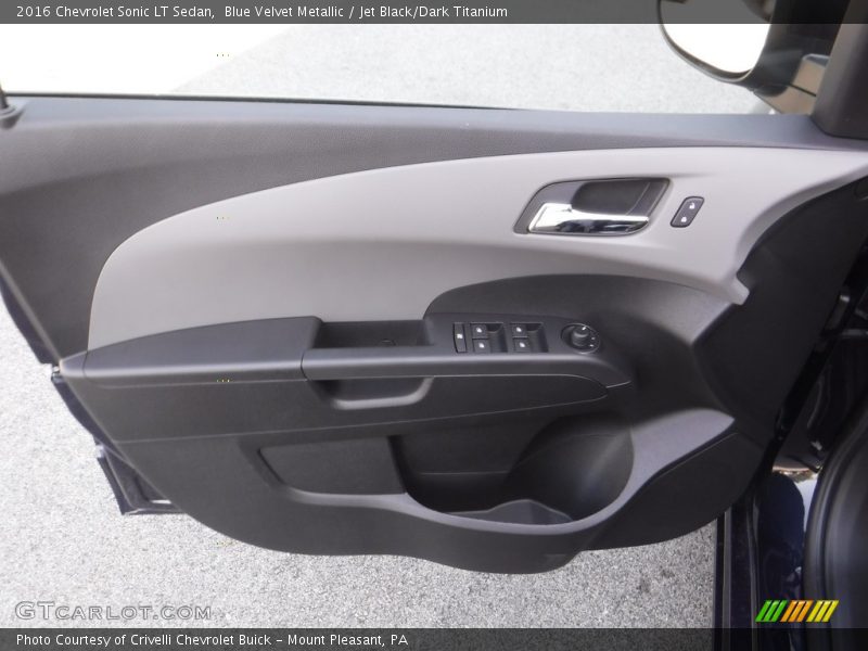 Blue Velvet Metallic / Jet Black/Dark Titanium 2016 Chevrolet Sonic LT Sedan
