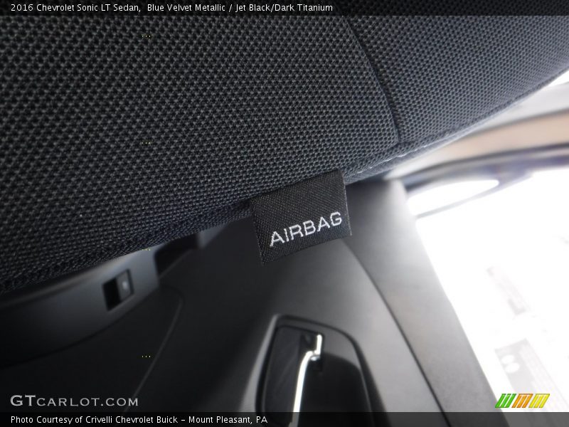 Blue Velvet Metallic / Jet Black/Dark Titanium 2016 Chevrolet Sonic LT Sedan