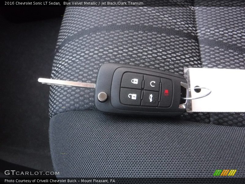 Blue Velvet Metallic / Jet Black/Dark Titanium 2016 Chevrolet Sonic LT Sedan