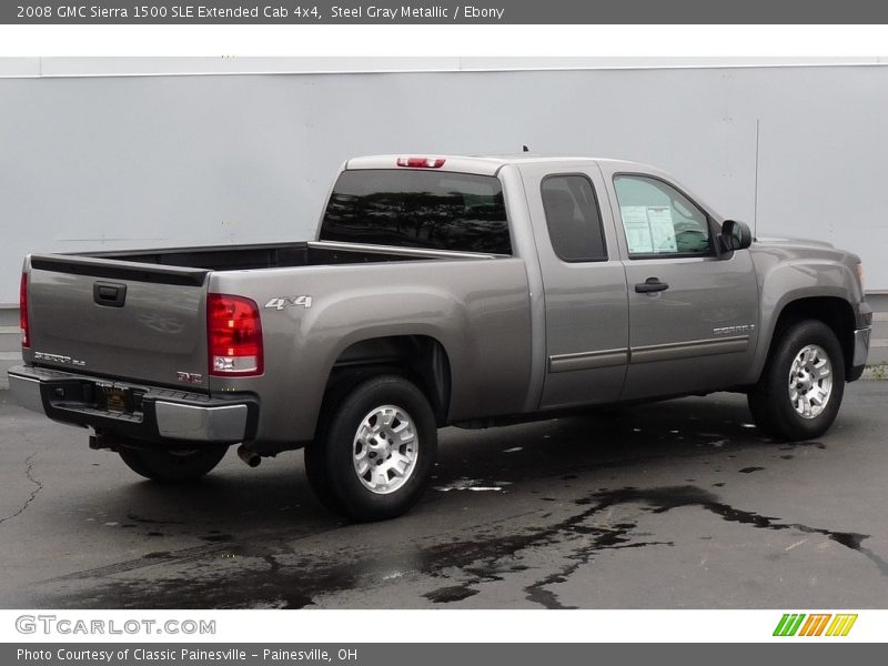 Steel Gray Metallic / Ebony 2008 GMC Sierra 1500 SLE Extended Cab 4x4