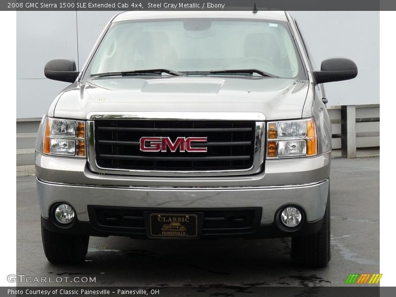 Steel Gray Metallic / Ebony 2008 GMC Sierra 1500 SLE Extended Cab 4x4