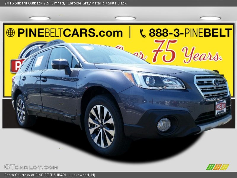 Carbide Gray Metallic / Slate Black 2016 Subaru Outback 2.5i Limited