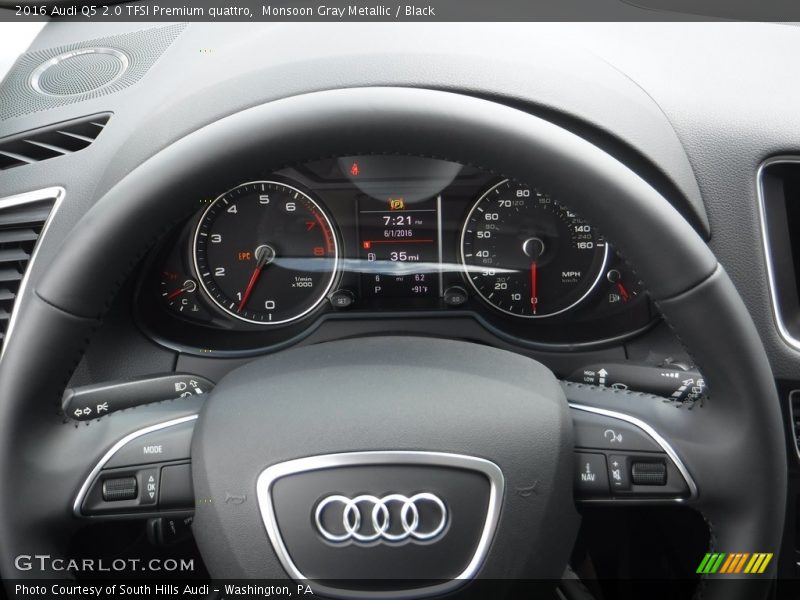 Monsoon Gray Metallic / Black 2016 Audi Q5 2.0 TFSI Premium quattro