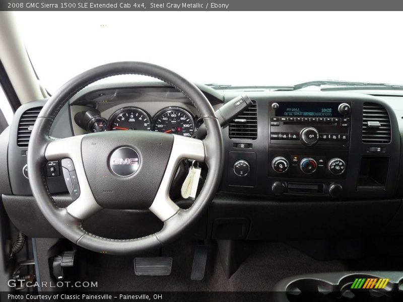 Steel Gray Metallic / Ebony 2008 GMC Sierra 1500 SLE Extended Cab 4x4