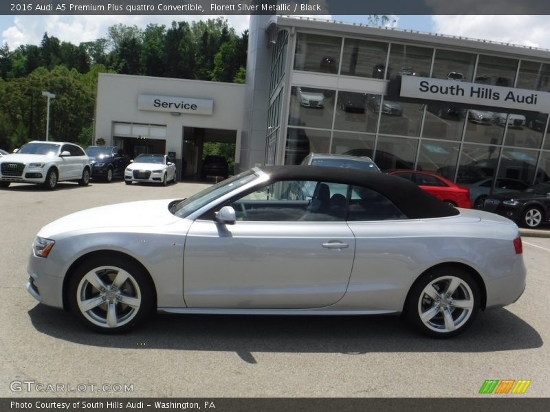 Florett Silver Metallic / Black 2016 Audi A5 Premium Plus quattro Convertible