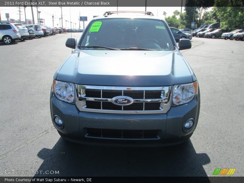 Steel Blue Metallic / Charcoal Black 2011 Ford Escape XLT