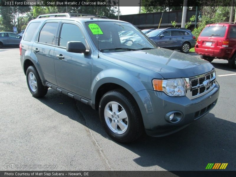 Steel Blue Metallic / Charcoal Black 2011 Ford Escape XLT