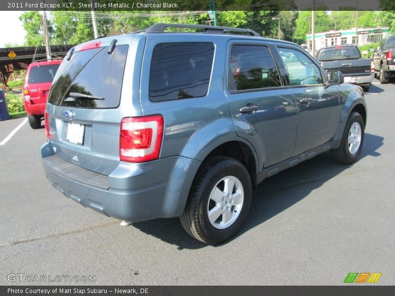 Steel Blue Metallic / Charcoal Black 2011 Ford Escape XLT