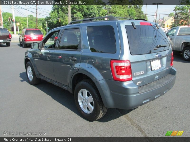 Steel Blue Metallic / Charcoal Black 2011 Ford Escape XLT