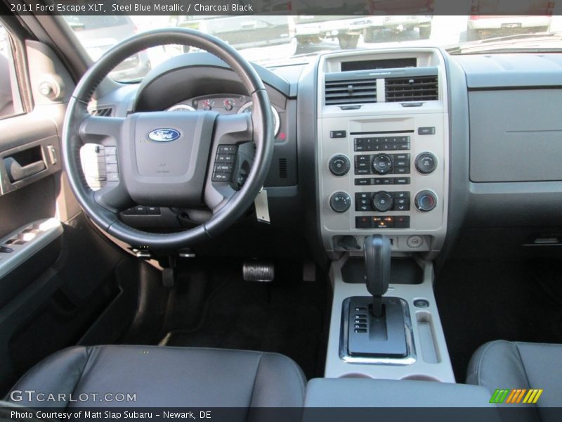 Steel Blue Metallic / Charcoal Black 2011 Ford Escape XLT