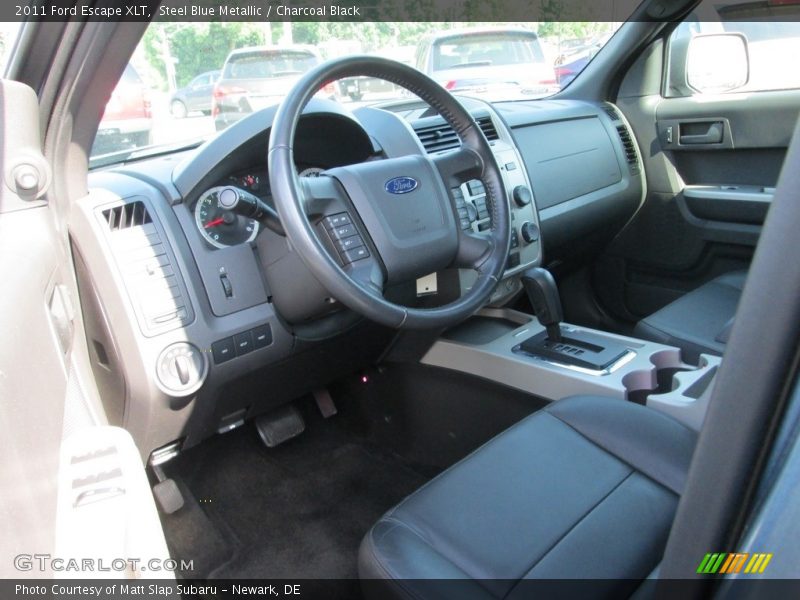 Steel Blue Metallic / Charcoal Black 2011 Ford Escape XLT