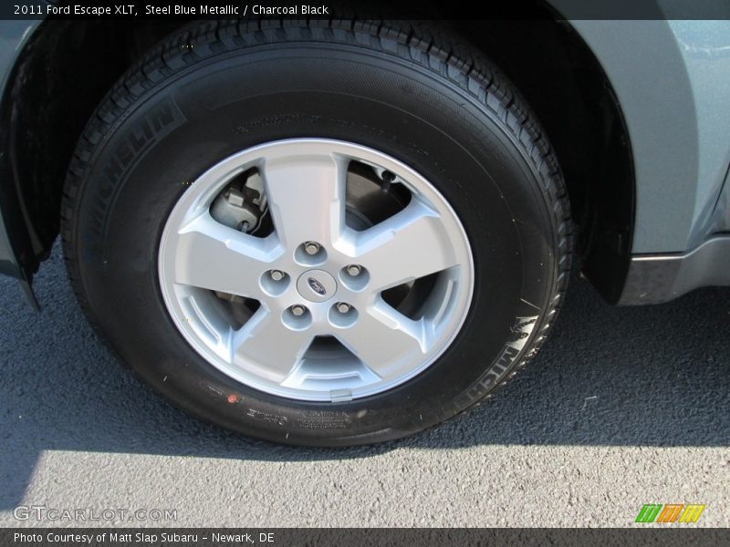 Steel Blue Metallic / Charcoal Black 2011 Ford Escape XLT