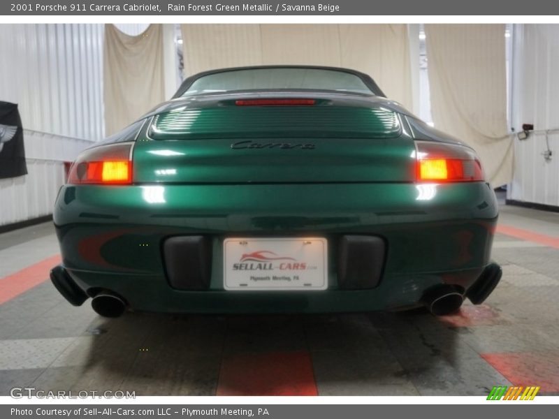 Rain Forest Green Metallic / Savanna Beige 2001 Porsche 911 Carrera Cabriolet