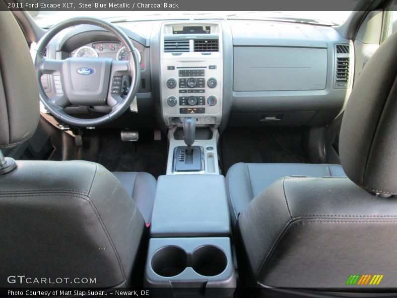 Steel Blue Metallic / Charcoal Black 2011 Ford Escape XLT