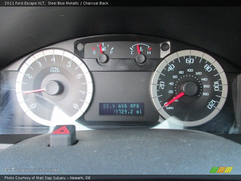 Steel Blue Metallic / Charcoal Black 2011 Ford Escape XLT