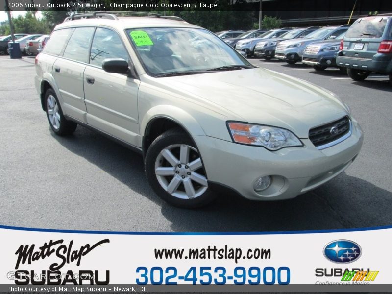 Champagne Gold Opalescent / Taupe 2006 Subaru Outback 2.5i Wagon