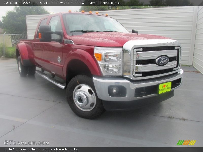 Ruby Red Metallic / Black 2016 Ford F350 Super Duty Lariat Crew Cab 4x4 DRW