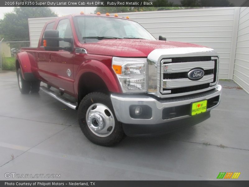 Ruby Red Metallic / Black 2016 Ford F350 Super Duty Lariat Crew Cab 4x4 DRW