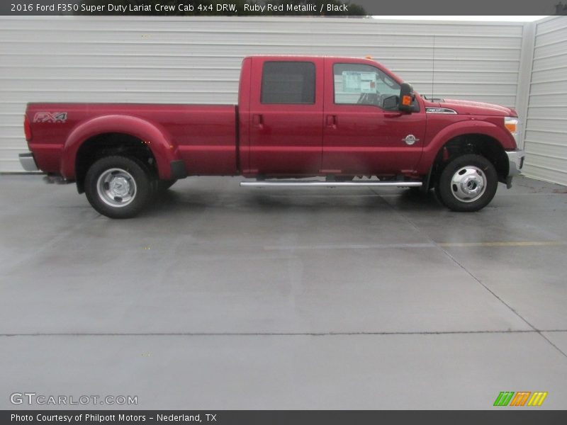 Ruby Red Metallic / Black 2016 Ford F350 Super Duty Lariat Crew Cab 4x4 DRW