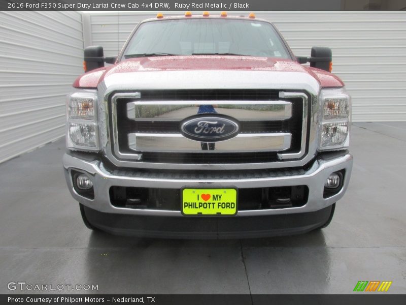Ruby Red Metallic / Black 2016 Ford F350 Super Duty Lariat Crew Cab 4x4 DRW