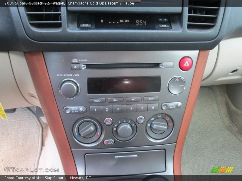 Champagne Gold Opalescent / Taupe 2006 Subaru Outback 2.5i Wagon