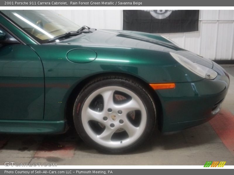 Rain Forest Green Metallic / Savanna Beige 2001 Porsche 911 Carrera Cabriolet