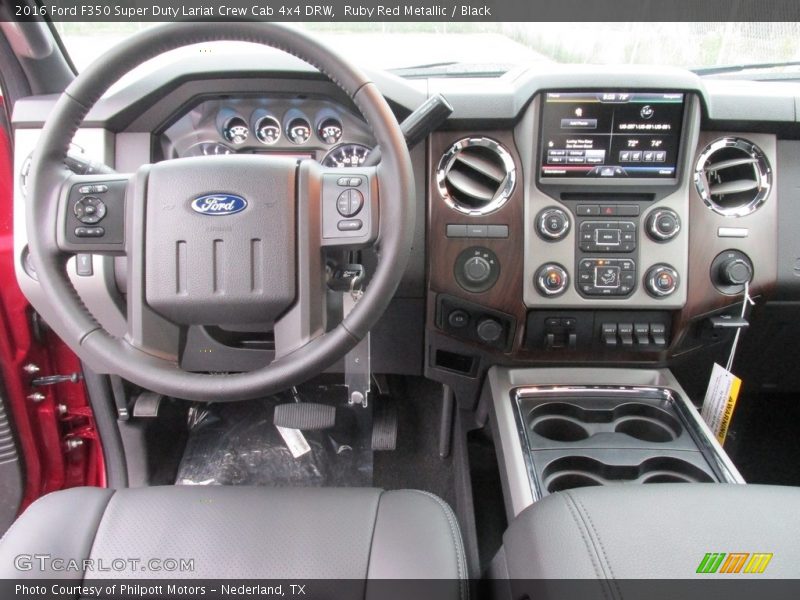 Ruby Red Metallic / Black 2016 Ford F350 Super Duty Lariat Crew Cab 4x4 DRW