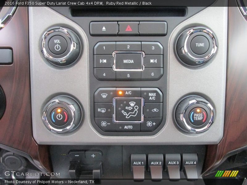 Ruby Red Metallic / Black 2016 Ford F350 Super Duty Lariat Crew Cab 4x4 DRW