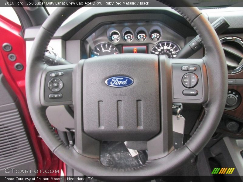 Ruby Red Metallic / Black 2016 Ford F350 Super Duty Lariat Crew Cab 4x4 DRW
