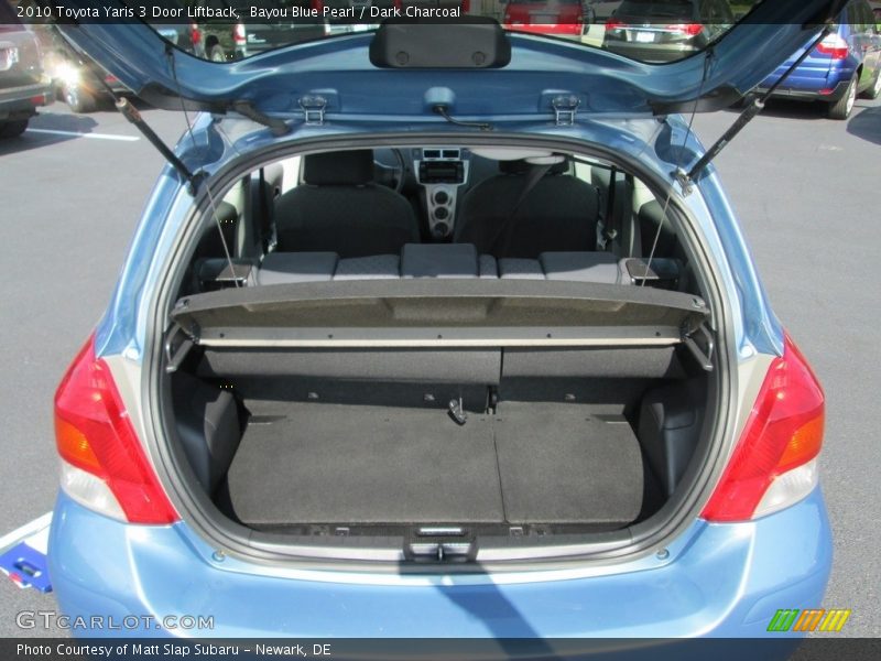 Bayou Blue Pearl / Dark Charcoal 2010 Toyota Yaris 3 Door Liftback