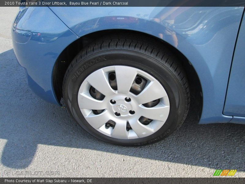 Bayou Blue Pearl / Dark Charcoal 2010 Toyota Yaris 3 Door Liftback