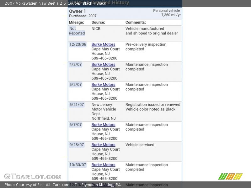 Black / Black 2007 Volkswagen New Beetle 2.5 Coupe