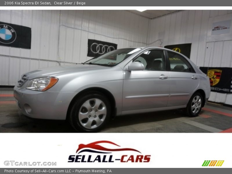 Clear Silver / Beige 2006 Kia Spectra EX Sedan