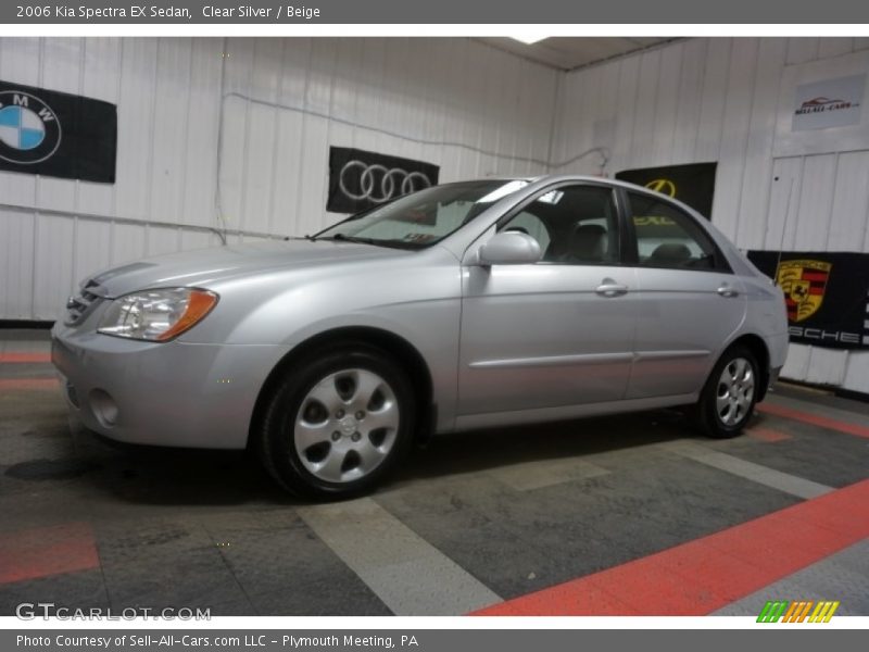Clear Silver / Beige 2006 Kia Spectra EX Sedan