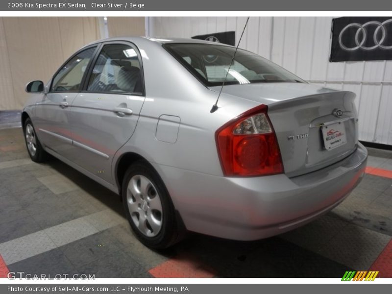 Clear Silver / Beige 2006 Kia Spectra EX Sedan