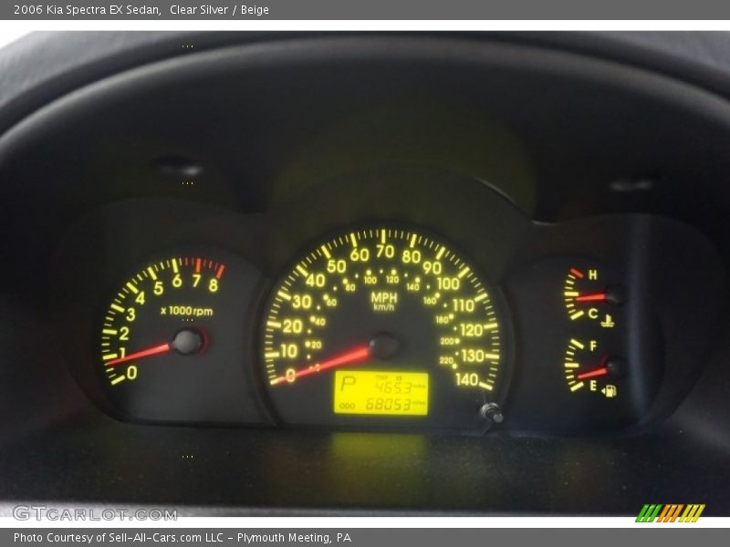 Clear Silver / Beige 2006 Kia Spectra EX Sedan