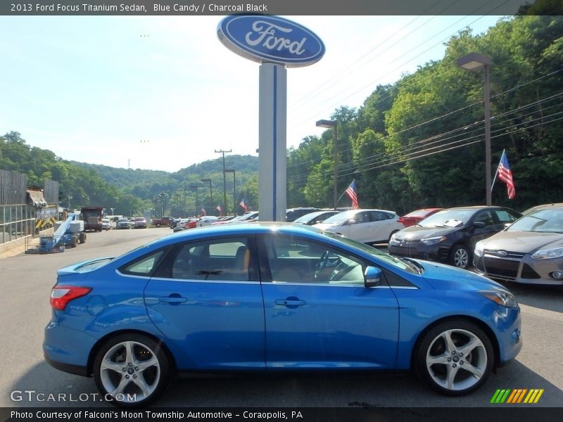 Blue Candy / Charcoal Black 2013 Ford Focus Titanium Sedan