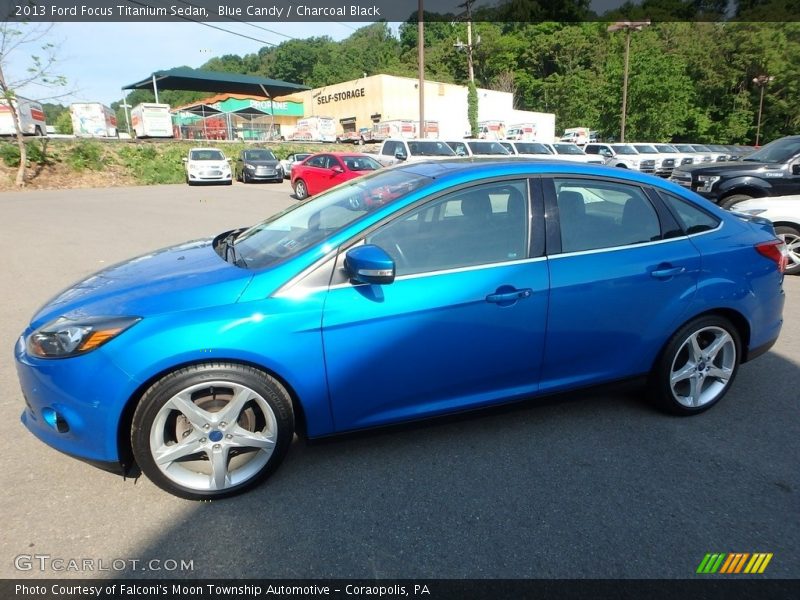 Blue Candy / Charcoal Black 2013 Ford Focus Titanium Sedan