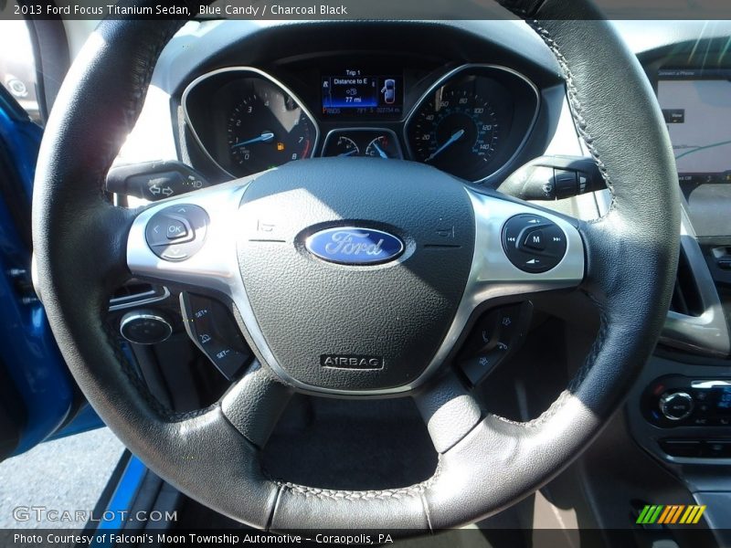 Blue Candy / Charcoal Black 2013 Ford Focus Titanium Sedan