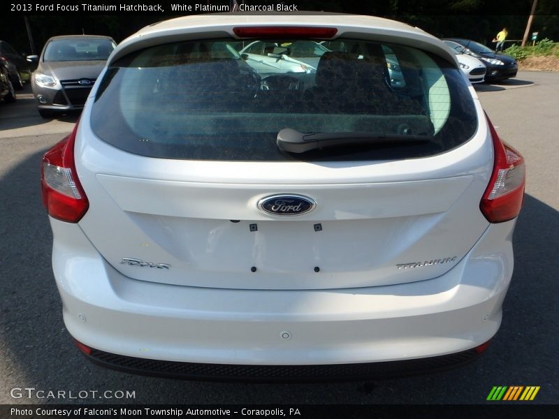 White Platinum / Charcoal Black 2013 Ford Focus Titanium Hatchback