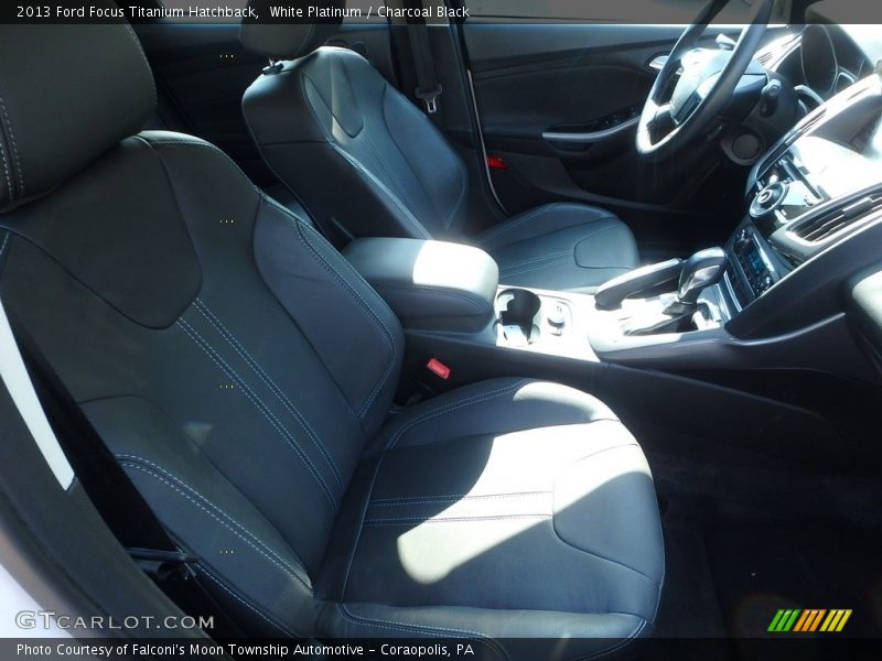 White Platinum / Charcoal Black 2013 Ford Focus Titanium Hatchback