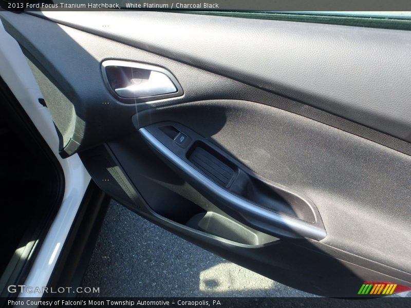 White Platinum / Charcoal Black 2013 Ford Focus Titanium Hatchback