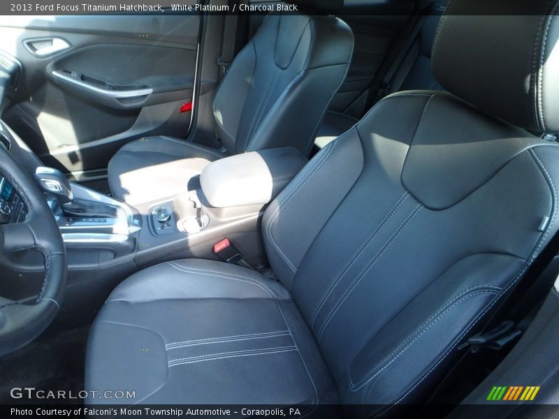 White Platinum / Charcoal Black 2013 Ford Focus Titanium Hatchback